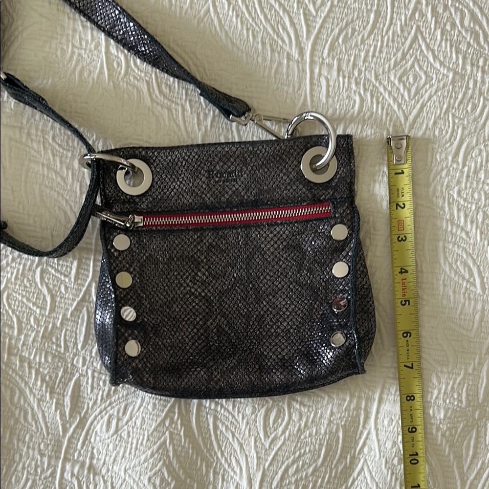 Metallic Blue Python Hammitt Crossbody Bag - image 8